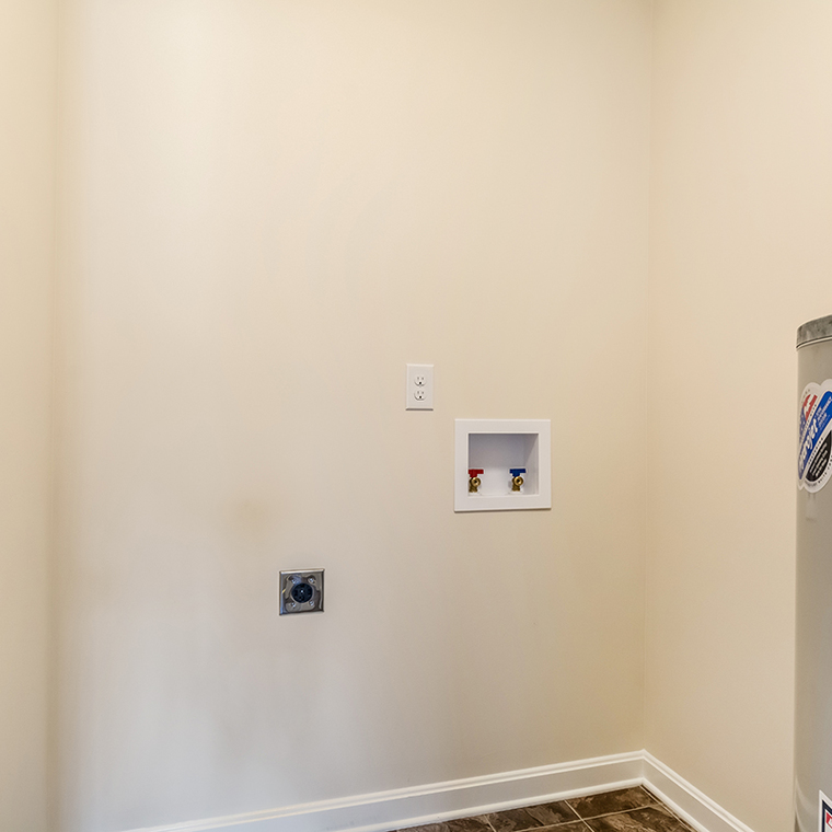 Laundry Rooms accommodate full size washer and dryer 